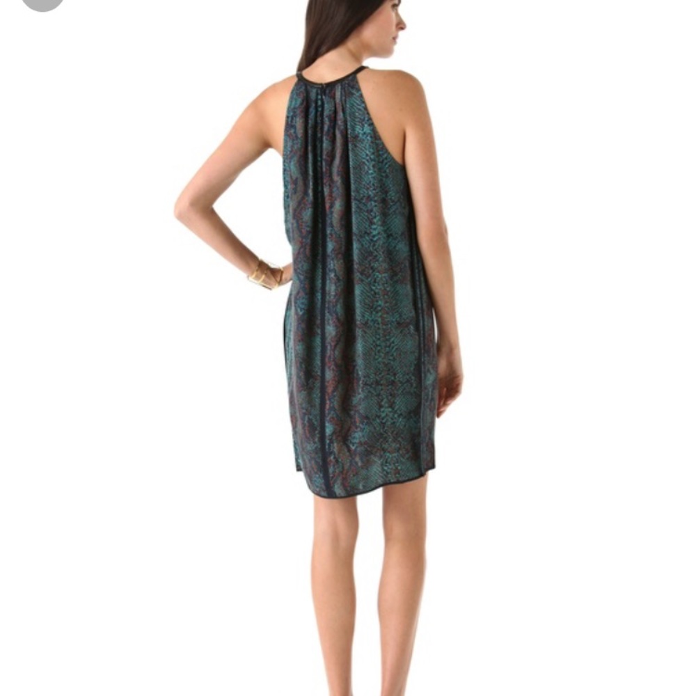 Rebecca Taylor Silk Python Print Halter Dress - image 2